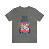 Land of the Free Home of the Brave Bears and Trucks 4th of July Short Sleeve T-Shirt