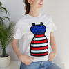 Patriotic Red, White and Blue Lady Casual Dress 4th of July Short Sleeve T-Shirt