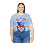 Brave and Patriotic Gnome on the 4th of July Short Sleeve T-Shirt