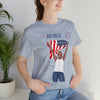 The Joy of Being Patriotic Lady Celebrating the Land of the Free 4th of July Short Sleeve T-Shirt