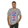 Patriotic Gnome Celebrating the 4th of July Short Sleeve T-Shirt