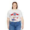 Oh My Stars! Chipmunk and Fireworks 4th of July Short Sleeve T-Shirt