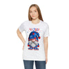 Home of the Brave Patriotic Gnome 4th of July Short Sleeve T-Shirt