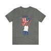 The Joy of Being Patriotic Lady Celebrating the Land of the Free 4th of July Short Sleeve T-Shirt