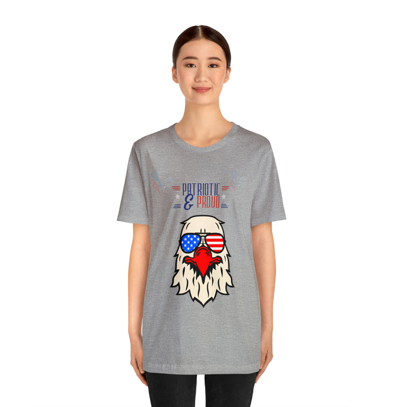 Patriotic and Proud Eagle 4th of July Short Sleeve T-Shirt