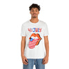 Patriotic Lips Being Funny on the 4th of July Short Sleeve T-Shirt