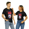 Patriotic Gnome Showing Love on the 4th of July Short Sleeve T-Shirt