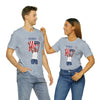 The Joy of Being Patriotic Lady Celebrating the Land of the Free 4th of July Short Sleeve T-Shirt