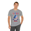 Thumbs Up Patriotic Gnome Celebrating the 4th of July Short Sleeve T-Shirt