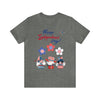 Happy Independence Day From the Rocking Gnome Band Celebrating the 4th of July Short Sleeve T-Shirt