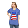 Patriotic Red, White and Blue Formal Dress 4th of July Short Sleeve T-Shirt