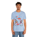 Celebrate Freedom Bike Ride Patriotic 4th of July Short Sleeve T-Shirt