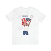 The Joy of Being Patriotic Lady Celebrating the Land of the Free 4th of July Short Sleeve T-Shirt