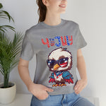 4th of July Little Cool Patriotic Eagle 4th of July Short Sleeve T-Shirt