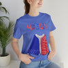 Patriotic Red, White and Blue Sweater T-shirt for the 4th of July Short Sleeve T-Shirt