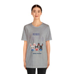 Adorable Patriotic Bunnies Celebrating the 4th of July Short Sleeve T-Shirt