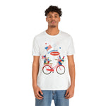 Celebrate Freedom Bike Ride Patriotic 4th of July Short Sleeve T-Shirt