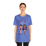 Celebrating 4th of July Patriotic Girls Short Sleeve T-Shirt