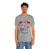 Oh My Stars! Chipmunk and Fireworks 4th of July Short Sleeve T-Shirt