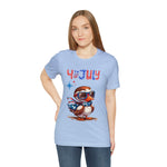 Cool Patriotic Little Bird on the 4th of July Short Sleeve T-Shirt