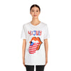 Patriotic Lips Being Funny on the 4th of July Short Sleeve T-Shirt
