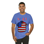 Patriotic Red, White and Blue Casual Shirt 4th of July Short Sleeve T-Shirt