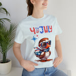 Cool Patriotic Little Bird on the 4th of July Short Sleeve T-Shirt