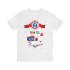 Oh My Stars! Chipmunk and Fireworks 4th of July Short Sleeve T-Shirt