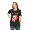Patriotic Lips Being Funny on the 4th of July Short Sleeve T-Shirt