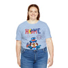 Home is Where the Heart Is Patriotic Eagle 4th of July Short Sleeve T-Shirt