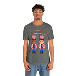 Patriotic and Brave Boys Celebrating 4th of July Short Sleeve T-Shirt