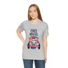 Land of the Free Home of the Brave Bears and Trucks 4th of July Short Sleeve T-Shirt