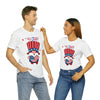 Patriotic Gnome Showing Love on the 4th of July Short Sleeve T-Shirt