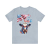 Mother Moo Patriotic USA Cow 4th of July Short Sleeve T-Shirt