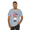 The Joy of Being Patriotic Lady Celebrating the Land of the Free 4th of July Short Sleeve T-Shirt