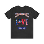 4th of July Love Short Sleeve T-Shirt