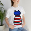 Patriotic Red, White and Blue Lady Casual Dress 4th of July Short Sleeve T-Shirt