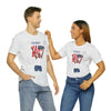 The Joy of Being Patriotic Lady Celebrating the Land of the Free 4th of July Short Sleeve T-Shirt