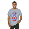 Patriotic Gnome Celebrating the 4th of July Short Sleeve T-Shirt