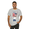 The Joy of Being Patriotic Lady Celebrating the Land of the Free 4th of July Short Sleeve T-Shirt