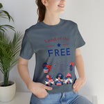 Land of the Free Gnomes Celebrating the 4th of July Short Sleeve T-Shirt