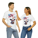 Mother Moo Patriotic USA Cow 4th of July Short Sleeve T-Shirt