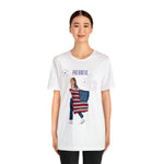 Let's Be Patriotic Flags and Fireworks Lady 4th of July Short Sleeve T-Shirt