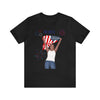 The Joy of Being Patriotic Lady Celebrating the Land of the Free 4th of July Short Sleeve T-Shirt
