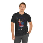 Let's Be Patriotic Flags and Fireworks Lady 4th of July Short Sleeve T-Shirt