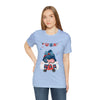 USA Patriotic Gnome Celebrating the 4th of July Short Sleeve T-Shirt