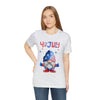 Thumbs Up Patriotic Gnome Celebrating the 4th of July Short Sleeve T-Shirt