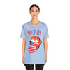 Patriotic Lips Being Funny on the 4th of July Short Sleeve T-Shirt