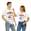 Oh My Stars! Chipmunk and Fireworks 4th of July Short Sleeve T-Shirt