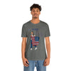 Let's Be Patriotic Flags and Fireworks Lady 4th of July Short Sleeve T-Shirt